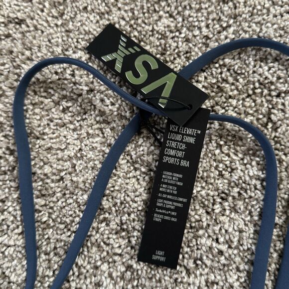 Victoria's Secret VSX Elevater Liquid Shine Light Support Sports Bra Medium NWT - Picture 9 of 10